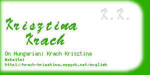 krisztina krach business card